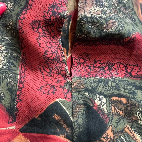 Vintage‎ Tess Abstract Silk Button Down Shirt Blouse Career Artsy art to wear - Picture 10 of 13